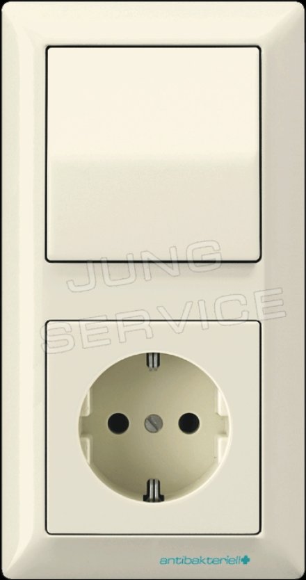 ABA520 Штепсельная розетка SCHUKO 16A 250V ; слоновая кость
