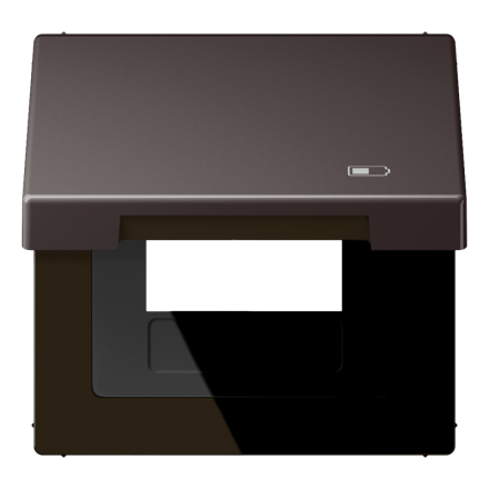 Рамка с подпружиненной крышкой для USB-механизмов, с центральной платой