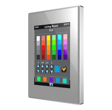 Сенсорная панель KNX Z41 PRO, пластиковая рамка, цвет серебро