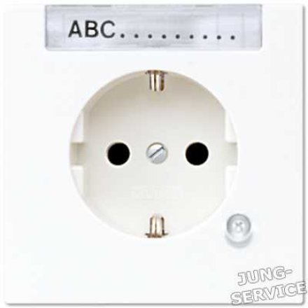 LS520KOINA Штепсельная розетка SCHUKO 16A, 250V  с защитой от детей и полем для надписи; слоновая кость