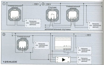 1254UDE Универсальный клавишный диммер