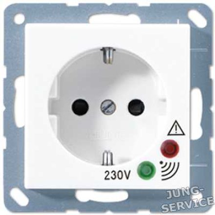 A521KI Штепсельная розетка SCHUKO 16A 250V  с защитой от детей; слоновая кость