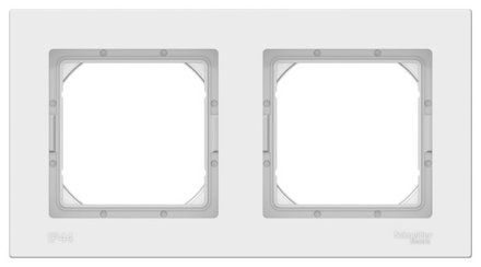 ATN440102 - AtlasDesign AQUA на 2 поста РАМКА IP44, БЕЛЫЙ