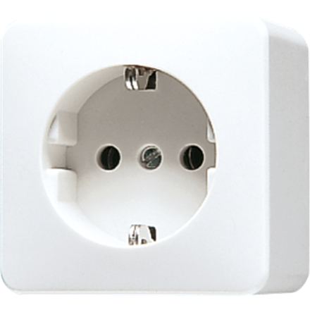321AWW Розетка с заземлением 16А 250V  накладного монтажда; белая