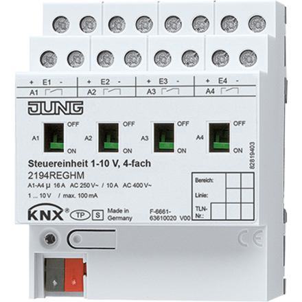 Управляющее устройство 1-10 В, 4 группы, 2194REGHM