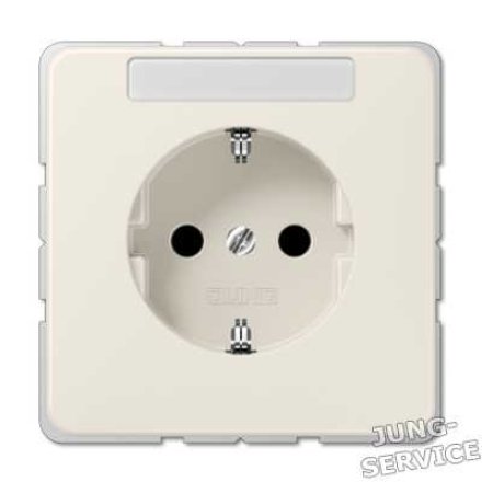 520ZKINABF Штепсельная розетка SCHUKO 16A 250V  с защитой от детей и полем для надписи
