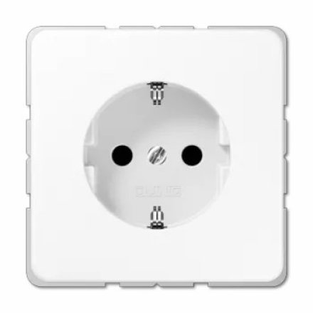 CD520KIBFWW Штепсельная розетка SCHUKO 16A 250V  с защитой от детей; центральная плата; белая