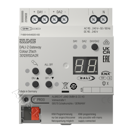 KNX шлюз DALI-2 Colour, 2 группы