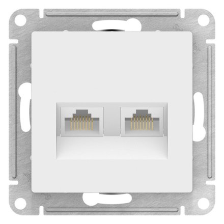 ATN001385 - AtlasDesign РОЗЕТКА двойная компьютерная RJ45+RJ45, кат.5Е, механизм, ЛОТОС