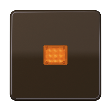 CD590KOBFBR Клавиша с оранжевым окошком для выключателя с подсветкой; коричневая