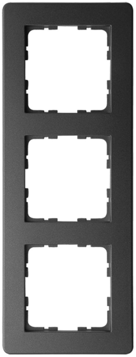 Рамка G-Flex  3-постовая   черный матовый (soft touch)