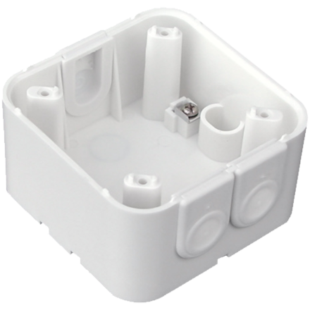 SM-socket for Indoor 180, Монтажная коробка IP54 для датчиков серии Indoor 180, накладной монтаж, размеры 88 x 88 x 42 мм, белый