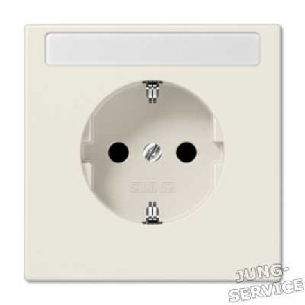 LS520KINA Штепсельная розетка SCHUKO 16A, 250V  с защитой от детей и полем для надписи; слоновая кость