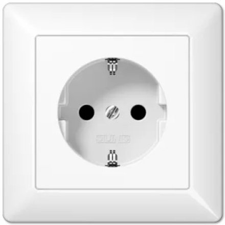 AS520KIWW Штепсельная розетка SCHUKO 16A 250V  с защитой от детей; белая