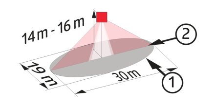 Мультисенсор DALI-2 Casambi для высоких потолков, потолочный 360° (овальный), накладной монтаж, телескопический сенсор освещенности, радиус действия 30 х 19 м, напряжение 230 V, IP54, белый, BEG Luxomat, PD4-CAS-GH DALI-2 /white (93471)