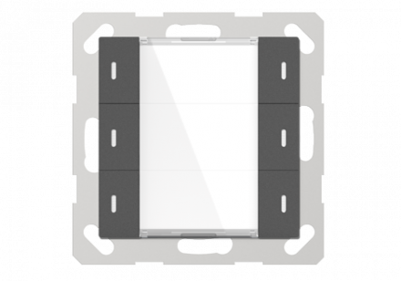 GVS KNX Push Button Sensor, 3-gang, 55mm (Matt Finish) CHPLE- 06/02.2.01