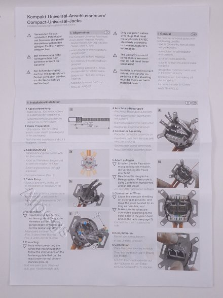 Комп. розетка, 1-ая, кат.6, UAE, экран., EPUAE8UPOK6