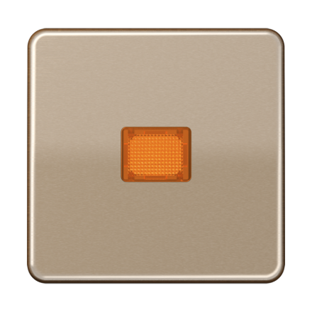 CD590KOGB Клавиша с оранжевым окошком для выключателя с подсветкой; золотая бронза