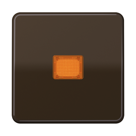 CD590KOBR Клавиша с оранжевым окошком для выключателя с подсветкой; коричневая